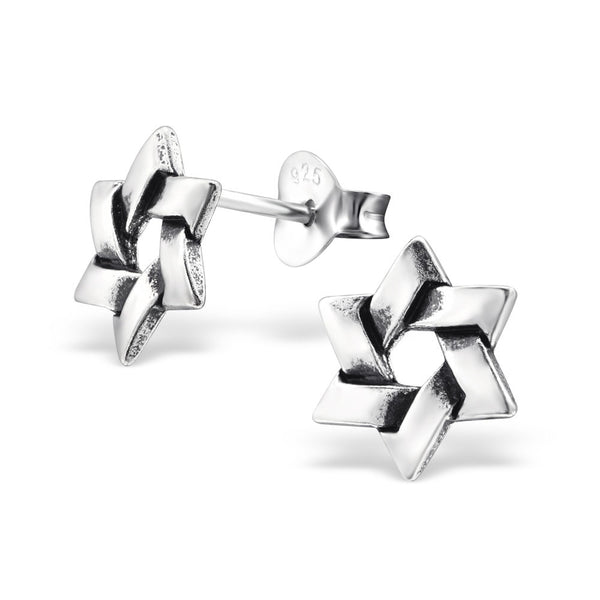 Yellow Gold Jewish Star of David Textured Stud Earrings 14K Yellow Gold Jewish Star of David Textured Stud Earrings 14K