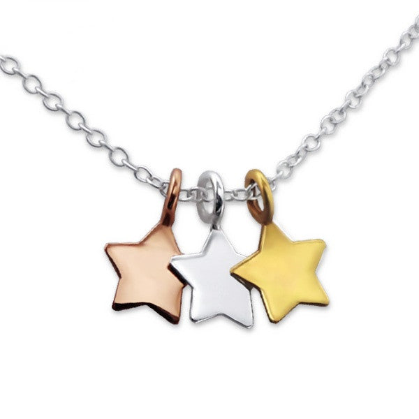 Tiny Star Trio Necklace