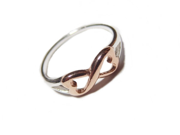 Rose Gold Infinity Heart Ring