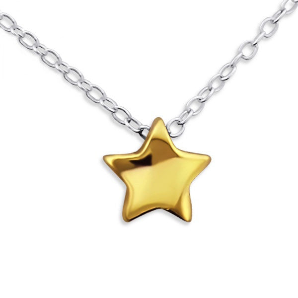 Tiny Gold Star Necklace