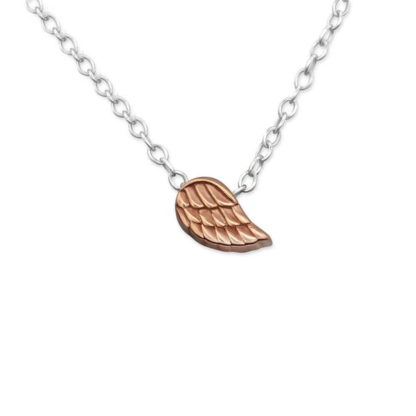 Rose Gold Angel Wing Necklace