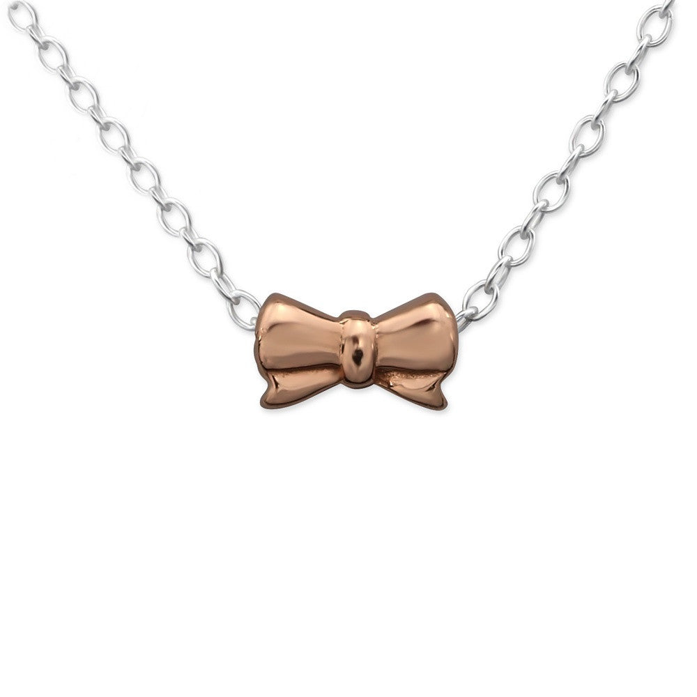 Rose Gold Bow Necklace