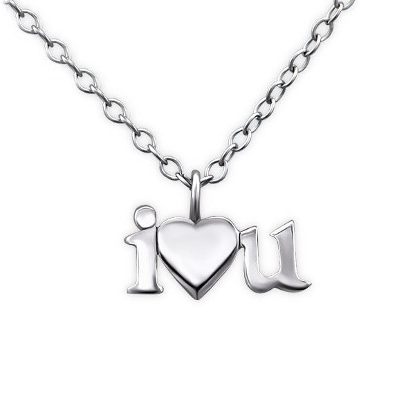 Silver I Love You Necklace