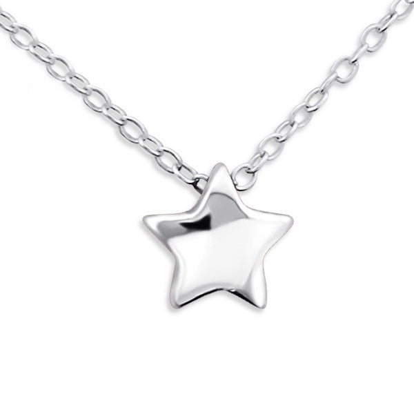 Tiny Silver Star Necklace