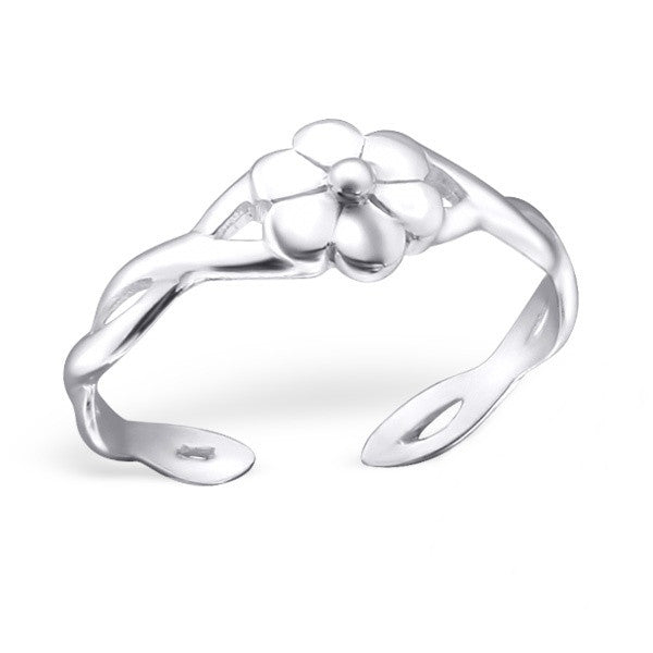 Silver Daisy Toe Ring