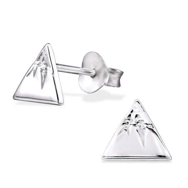 Tiny Silver Mountain Tops Studs