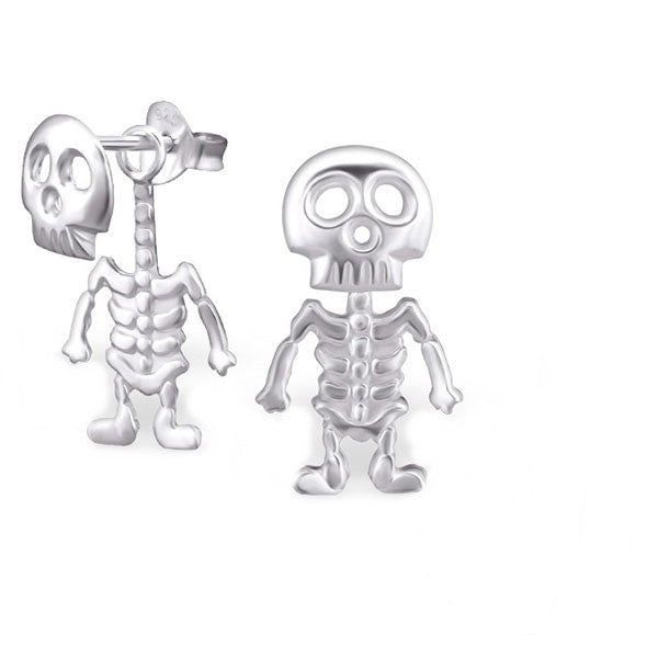 Silver Skull / Skeleton Duo Studs