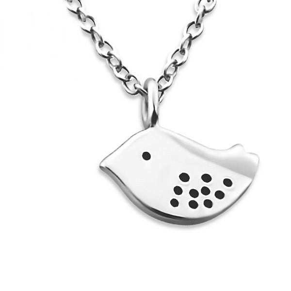 Silver Songbird Necklace Evelyn Mae Creations - Main Image