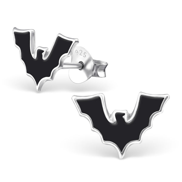 Black Vampire Bat Studs