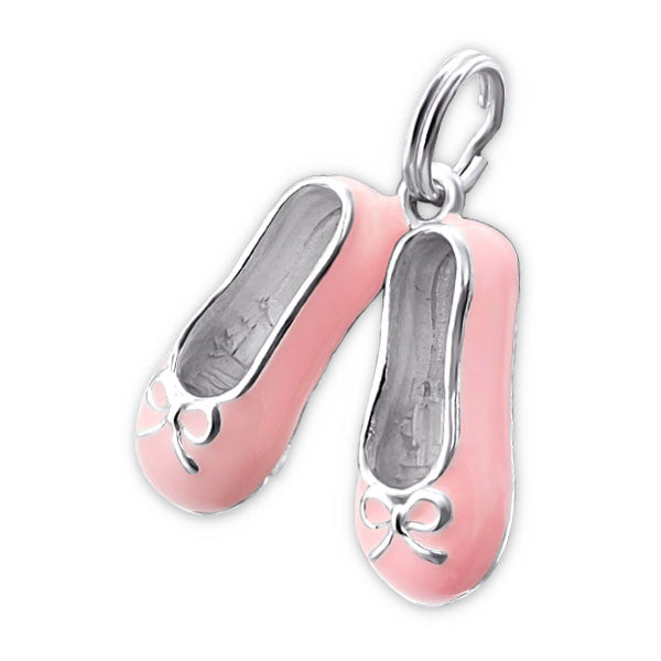 Pink Ballet Slippers Charm