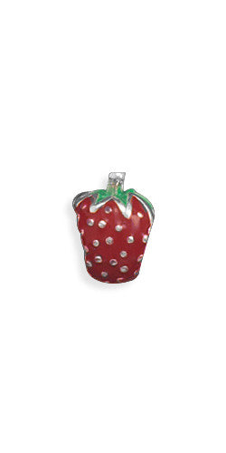 Red Strawberry Large Hole Bead