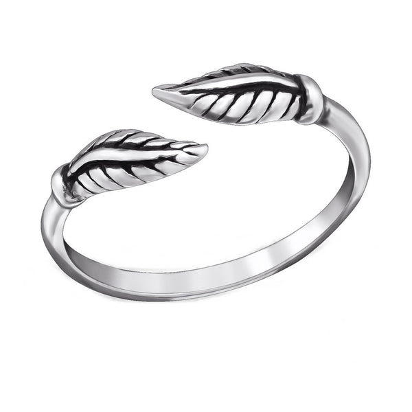 Silver Leaf Wrap Toe Ring